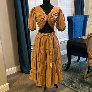 Cinq à Sept Sahara Skirt in Tan